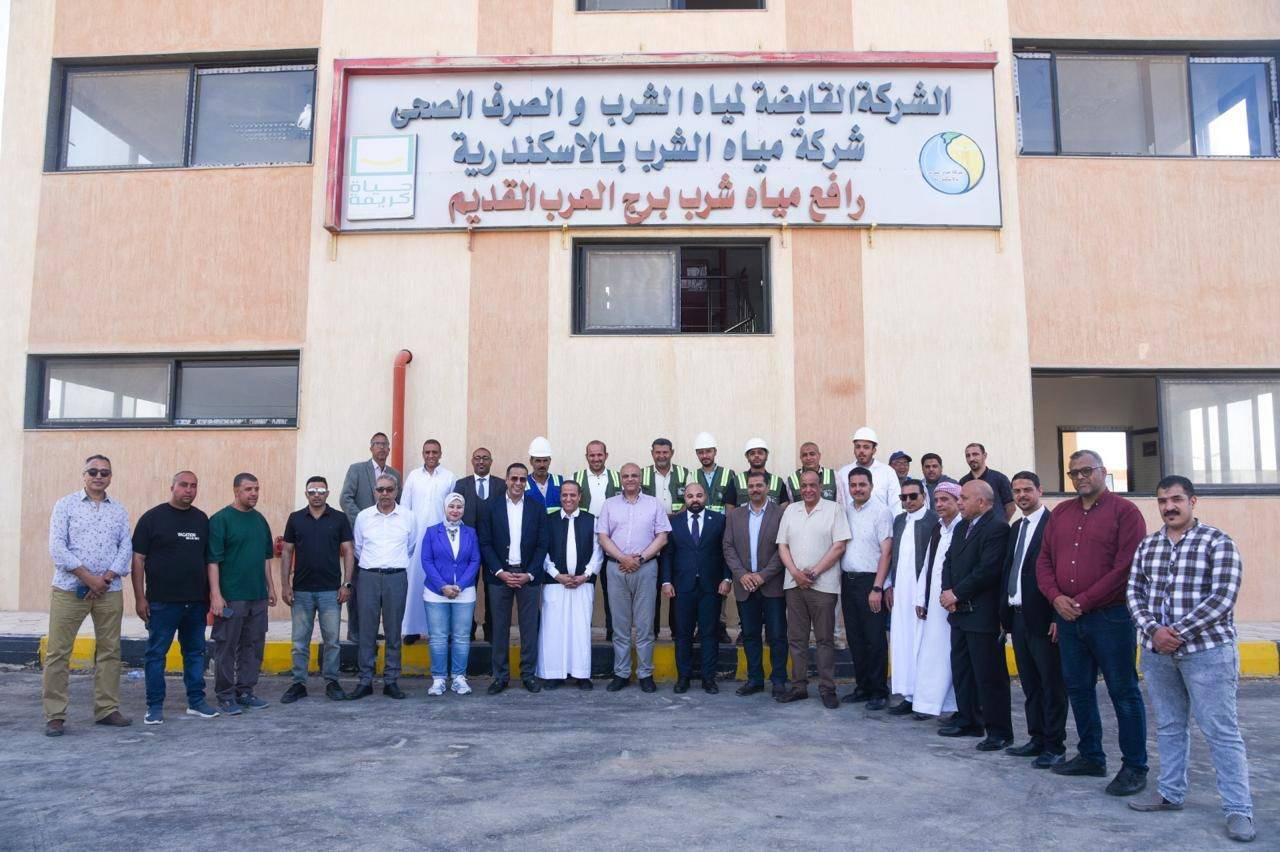 المهندس السيد ريان يستقبل محافظ الإسكندرية خلال تفقد مشروع محطة رافع مياه “حياة كريمة” ببرج العرب …