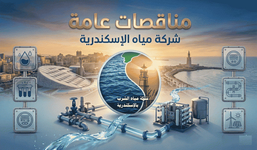 تعلن شركه مياه الشرب بالاسكندريه عن طرح المناقصات العامه الاتية (1652- 1653- 1654- 1655- 1/1656 )